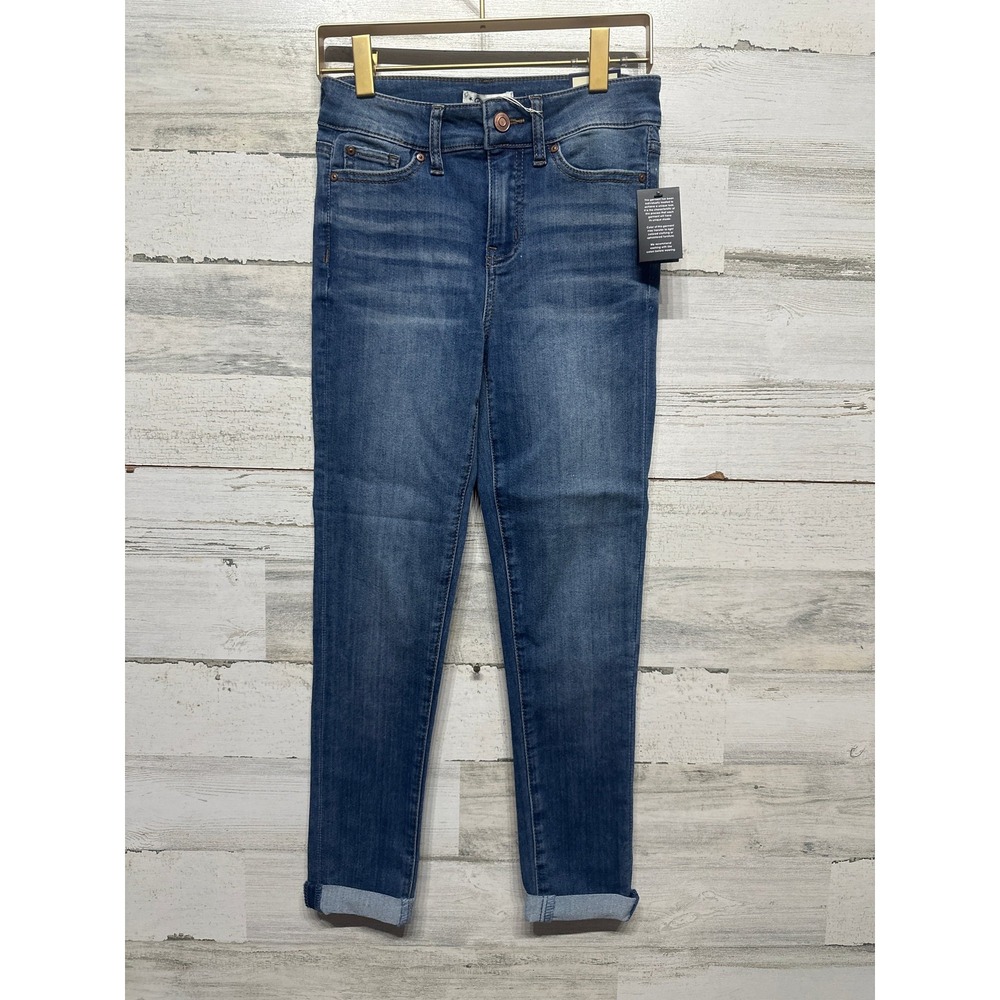 Revery Kids Ankle Skinny Jeans Girls Size 10 Blue Medium Wash Stretch Denim NWT